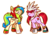 Size: 1024x721 | Tagged: safe, artist:raponee, oc, oc only, clothes, costume, crossover, knuckles the echidna, male, silver the hedgehog, simple background, sonic the hedgehog (series), transparent background