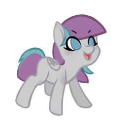 Size: 900x900 | Tagged: safe, artist:hippykat13, artist:sabokat, oc, oc only, oc:kitty sweet, pegasus, pony, >:d, cute, female, filly, freckles, ponysona, solo