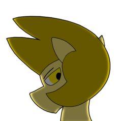 Size: 582x555 | Tagged: safe, artist:combatkaiser, ambiguous race, gem (race), gem pony, pony, antagonist, crossover, female, glare, looking back, mare, ponified, simple background, solo, steven universe, transparent background, yellow diamond (steven universe)