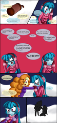 Size: 2000x4288 | Tagged: safe, artist:queentigrel, adagio dazzle, sonata dusk, equestria girls, g4, a dazzling winter, breakdown, comic, crying, psychonata dusk, ptsd, triggered