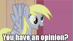Size: 488x271 | Tagged: safe, edit, edited screencap, screencap, derpy hooves, pegasus, pony, g4, season 5, slice of life (episode), animated, clapping, cute, deadpan snarker, derpabetes, eyes closed, female, flapping wings, flying, image macro, mare, meme, opinion, reaction image, sarcasm, smiling, solo, wings