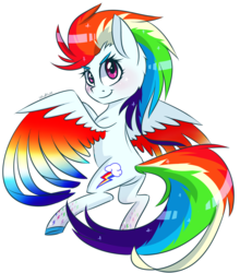 Size: 2200x2500 | Tagged: safe, artist:silbersternenlicht, rainbow dash, g4, colored wings, female, high res, multicolored wings, rainbow power, rainbow wings, simple background, solo, transparent background