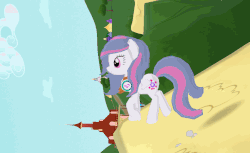 Size: 878x536 | Tagged: safe, oc, oc only, oc:billow pillow, pegasus, pony, legends of equestria, 3d, animated, day, error, falling, glitch, gravity, gravity manipulation, headphones, ponyville, screw gravity, solo