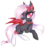 Size: 984x1032 | Tagged: safe, artist:misspinka, oc, oc only, oc:giselle, bat pony, pony, bow, choker, clothes, commission, hair bow, socks, solo, stockings