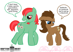 Size: 3200x2317 | Tagged: safe, artist:kpendragon, doctor whooves, minty, time turner, earth pony, pony, g4, female, female to male, high res, male, male to female, mare, minty (rule 63), rule 63, stallion, the doctoress, transformation, transgender transformation