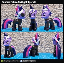 Size: 2307x2273 | Tagged: safe, artist:eljoeydesigns, twilight sparkle, g4, customized toy, eyepatch, future twilight, high res, irl, photo