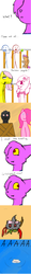 Size: 963x8242 | Tagged: safe, pinkie pie, scootaloo, oc, parasprite, vocational death cruise, g4, cigar, crate, cruise, cutie pie, flutterguy, furry, ocean, pinkamena diane pie, stick figure