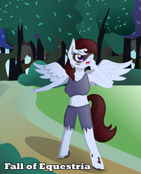 Size: 2000x2467 | Tagged: safe, artist:theshadowstone, oc, oc only, oc:paige primrose, pegasus, anthro, unguligrade anthro, fall of equestria, breasts, female, high res, solo, this will end in rape, this will end in tears