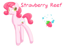 Size: 946x702 | Tagged: safe, artist:faeizumine, strawberry reef, g3, cutie mark, female, solo