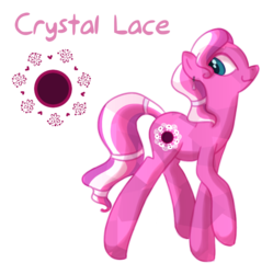 Size: 784x786 | Tagged: safe, artist:faeizumine, crystal lace, crystal pony, pony, g3, cutie mark, female, looking back, simple background, solo, transparent background