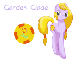 Size: 842x694 | Tagged: safe, artist:faeizumine, garden glade, g3, cutie mark, female, simple background, solo, transparent background