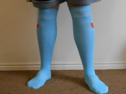 Size: 570x428 | Tagged: safe, artist:tiny equine stockings, rainbow dash, human, g4, clothes, irl, irl human, photo, socks