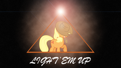 Size: 3840x2160 | Tagged: safe, artist:laszlvfx, artist:thatguy1945, edit, applejack, earth pony, pony, g4, badass, high res, lens flare, solo, straw, vector, wallpaper, wallpaper edit