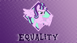 Size: 1920x1080 | Tagged: safe, artist:damuchi99, artist:lunarina, starlight glimmer, alicorn, pony, g4, alicornified, equality, race swap, s5 starlight, solo, starlicorn, this will end in communism, vector, wallpaper, xk-class end-of-the-world scenario