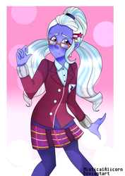 Size: 2507x3541 | Tagged: safe, artist:rainicornmagic, sugarcoat, equestria girls, g4, my little pony equestria girls: friendship games, clothes, cute, female, high res, looking at you, school uniform, solo, sugarcute