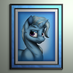Size: 1024x1024 | Tagged: safe, artist:lupiarts, trixie, pony, unicorn, g4, bust, female, mare, portrait, solo
