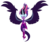 Size: 8293x7000 | Tagged: safe, artist:mixiepie, sci-twi, twilight sparkle, equestria girls, g4, my little pony equestria girls: friendship games, absurd resolution, bare shoulders, clothes, dress, female, fingerless gloves, gloves, horn, midnight sparkle, paint tool sai, simple background, sleeveless, solo, strapless, transparent background, vector, wings