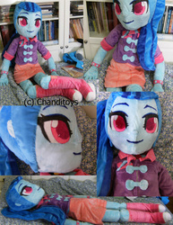 Size: 1024x1325 | Tagged: safe, artist:chanditoys, sonata dusk, equestria girls, g4, my little pony equestria girls: rainbow rocks, bed, book, clothes, customized toy, cute, doll, irl, photo, plushie, skirt, sonatabetes, toy