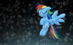 Size: 1920x1200 | Tagged: safe, artist:simonorj, rainbow dash, g4, female, solo, space