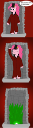 Size: 1280x4909 | Tagged: safe, pinkie pie, vocational death cruise, g4, fire, green fire, satanic