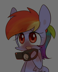 Size: 800x1000 | Tagged: safe, artist:joycall6, rainbow dash, g4, female, outlast, solo, video camera