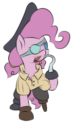 Size: 1563x2640 | Tagged: safe, artist:liracrown, pinkie pie, g4, amputee, boots, eyepatch, female, gold tooth, hat, hook, hook hoof, nightmare night, peg leg, pirate, prosthetic leg, prosthetic limb, prosthetics, simple background, solo, transparent background, vector