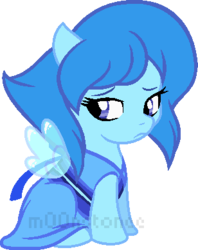 Size: 308x388 | Tagged: safe, artist:m00nstonee, gem (race), gem pony, pegasus, pony, artificial wings, augmented, female, hydrokinesis, lapis lazuli (steven universe), magic, magic wings, ponified, solo, steven universe, water, watery wings, wings