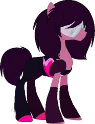 Size: 331x431 | Tagged: safe, artist:m00nstonee, earth pony, gem (race), gem pony, pony, female, fusion, garnet (steven universe), gem fusion, mare, ponified, solo, steven universe