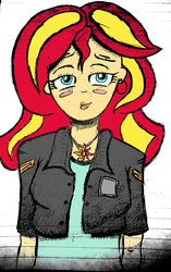 Size: 2718x4330 | Tagged: safe, sunset shimmer, equestria girls, g4, blushing, female, smiling, solo, when she smiles