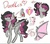 Size: 782x686 | Tagged: safe, artist:hero-hirro, artist:squadleader, oc, oc only, oc:dashing doodles, bat pony, pony, ear piercing, earring, female, jewelry, mare, piercing, reference sheet, solo