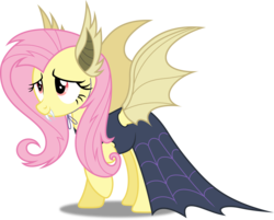 Size: 3733x3000 | Tagged: safe, artist:dashiesparkle, fluttershy, pegasus, pony, g4, scare master, .svg available, clothes, costume, dress, fake flutterbat, female, flutterbat costume, high res, mare, nightmare night, nightmare night costume, ponyscape, raised hoof, simple background, solo, transparent background, vector