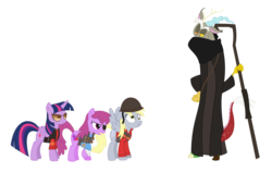 Size: 3550x2250 | Tagged: safe, artist:sketchmcreations, berry punch, berryshine, derpy hooves, discord, twilight sparkle, alicorn, pony, g4, clothes, costume, demoberry, derpy soldier, female, high res, mare, merasmus, nightmare night, nightmare night costume, simple background, team fortress 2, transparent background, twilight sniper, twilight sparkle (alicorn)