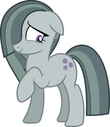 Size: 6000x6956 | Tagged: safe, artist:gamemasterluna, marble pie, earth pony, pony, g4, hearthbreakers, .svg available, absurd resolution, cute, female, floppy ears, hair over one eye, looking down, marblebetes, mare, raised hoof, shy, simple background, smiling, solo, transparent background, vector, wide eyes