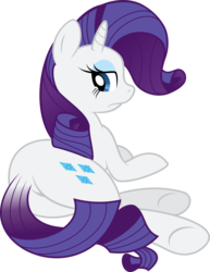 Size: 3784x4914 | Tagged: safe, artist:sunran80, rarity, pony, unicorn, g4, butt, female, looking at you, plot, prone, show accurate, simple background, solo, transparent background, vector