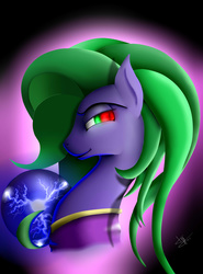 Size: 3104x4192 | Tagged: safe, artist:skitsroom, mane-iac, g4, electro orb, portrait, profile, solo