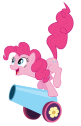 Size: 6000x9272 | Tagged: safe, artist:otfor2, pinkie pie, earth pony, pony, g4, .ai available, .psd available, absurd resolution, female, party cannon, simple background, smiling, solo, transparent background, vector