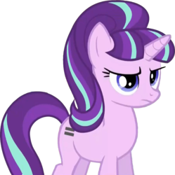 Size: 945x948 | Tagged: safe, screencap, starlight glimmer, g4, the cutie map, disapproval, female, raised eyebrow, reaction image, s5 starlight, simple background, skeptical, solo, trace, transparent background, unsure, vector