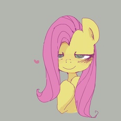 Size: 1024x1024 | Tagged: safe, artist:ume89s, fluttershy, g4, female, heart, smiling, solo