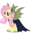 Size: 8000x7669 | Tagged: safe, artist:8-notes, fluttershy, pegasus, pony, g4, scare master, absurd resolution, bat ears, cape, clothes, costume, female, flutterbat costume, nightmare night, nightmare night costume, open mouth, ponyscape, simple background, solo, transparent background, vector