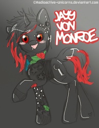 Size: 900x1160 | Tagged: safe, artist:lil-wang, blood on the dance floor, clothes, javy von monroe, piercing, ponified, scene kid