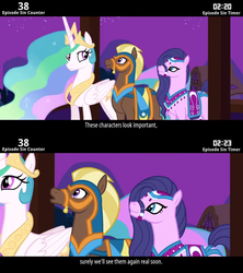 Size: 640x720 | Tagged: safe, edit, edited screencap, screencap, amira, haakim, princess celestia, saddle arabian, cinemare sins, g4, magic duel, season 3, delegate, letterboxing