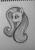 Size: 2108x3001 | Tagged: safe, artist:denigirl, fluttershy, g4, female, grayscale, high res, monochrome, solo