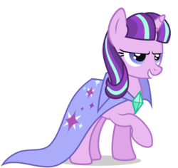 Size: 2107x1991 | Tagged: safe, artist:xebck, starlight glimmer, g4, alternate universe, clothes swap, cropped, female, role reversal, s5 starlight, simple background, solo, transparent background, vector