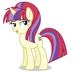 Size: 2107x2100 | Tagged: dead source, safe, artist:xebck, moondancer, g4, alternate universe, cropped, equal cutie mark, female, high res, role reversal, simple background, solo, transparent background, vector