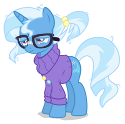 Size: 2107x2100 | Tagged: safe, artist:xebck, trixie, pony, unicorn, g4, alternate universe, clothes swap, cropped, female, high res, mare, role reversal, simple background, solo, transparent background, vector