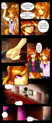 Size: 816x1920 | Tagged: safe, artist:silvertrash, adagio dazzle, sunset shimmer, equestria girls, g4, comic, fanfic art, female, i wanna be your pony, lesbian, ship:sunsagio, shipping