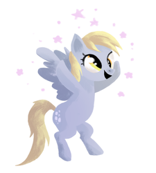 Size: 500x556 | Tagged: safe, artist:talagala, derpy hooves, pegasus, pony, g4, community related, female, lineless, mare, simple background, solo, stars, white background