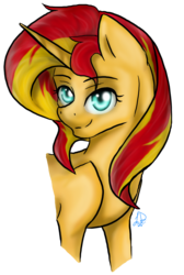 Size: 900x1337 | Tagged: safe, artist:lyx-d, sunset shimmer, pony, unicorn, g4, female, simple background, solo, transparent background