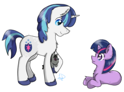 Size: 900x670 | Tagged: safe, artist:lyx-d, shining armor, smarty pants, twilight sparkle, g4, fluffy, siblings