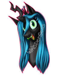Size: 1280x1600 | Tagged: dead source, safe, artist:whisperseas, queen chrysalis, changeling, changeling queen, g4, female, simple background, solo, transparent background, watermark